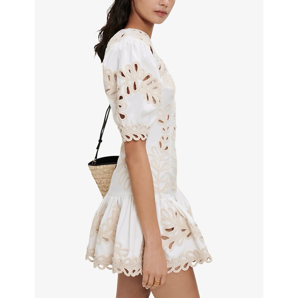 Maje Rosaro Cut-Out Flared Mini Dress - Picture 2 of 6